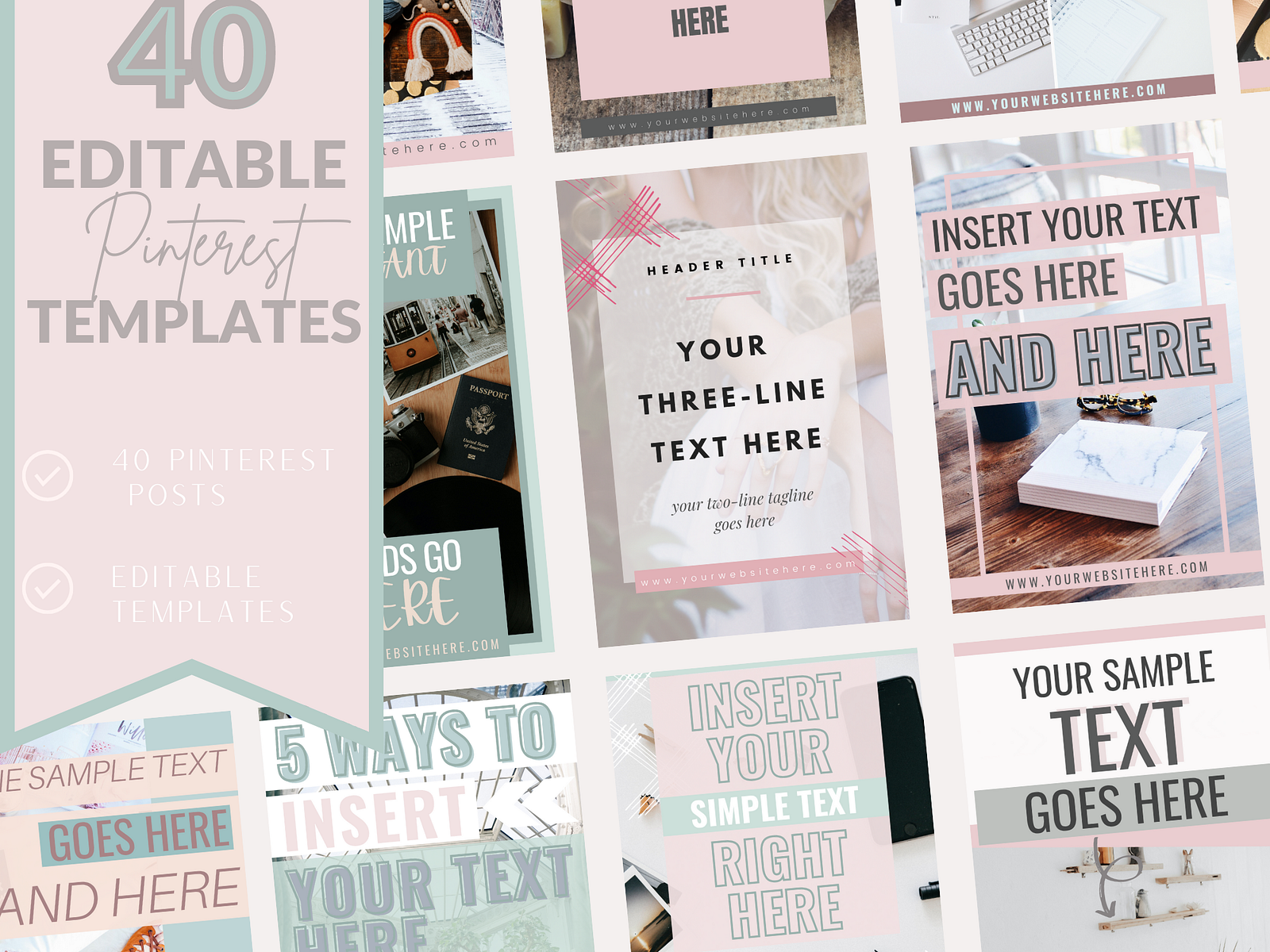 Pinterest templates by Sian Bilcliffe on Dribbble