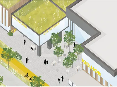 Baltai avenue transformation to a compact center architecture art design drawing graphic design illustration illustrator urban urbanism