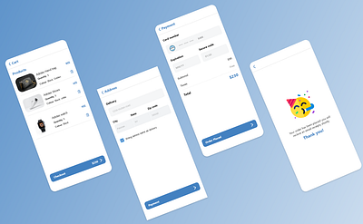 Checkout Screens 2 app branding design illustration logo typography ui ux vector website