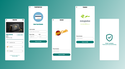 Checkout Screens app branding design illustration logo typography ui ux vector website