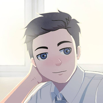 My own cartoon portrait in anime style anime cartoon character digital art drawing portrait
