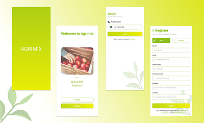 AGRIMIX CLIENT APPLICATION app branding design illustration logo typography ui ux vector website