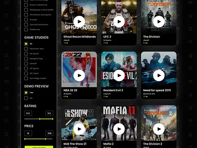 Game store design concept figma game store gaming ui ux web design website