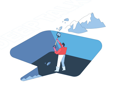 deep talk art artwork creative deep talk design art drawing drowning illustration illustrator meaningful vector art