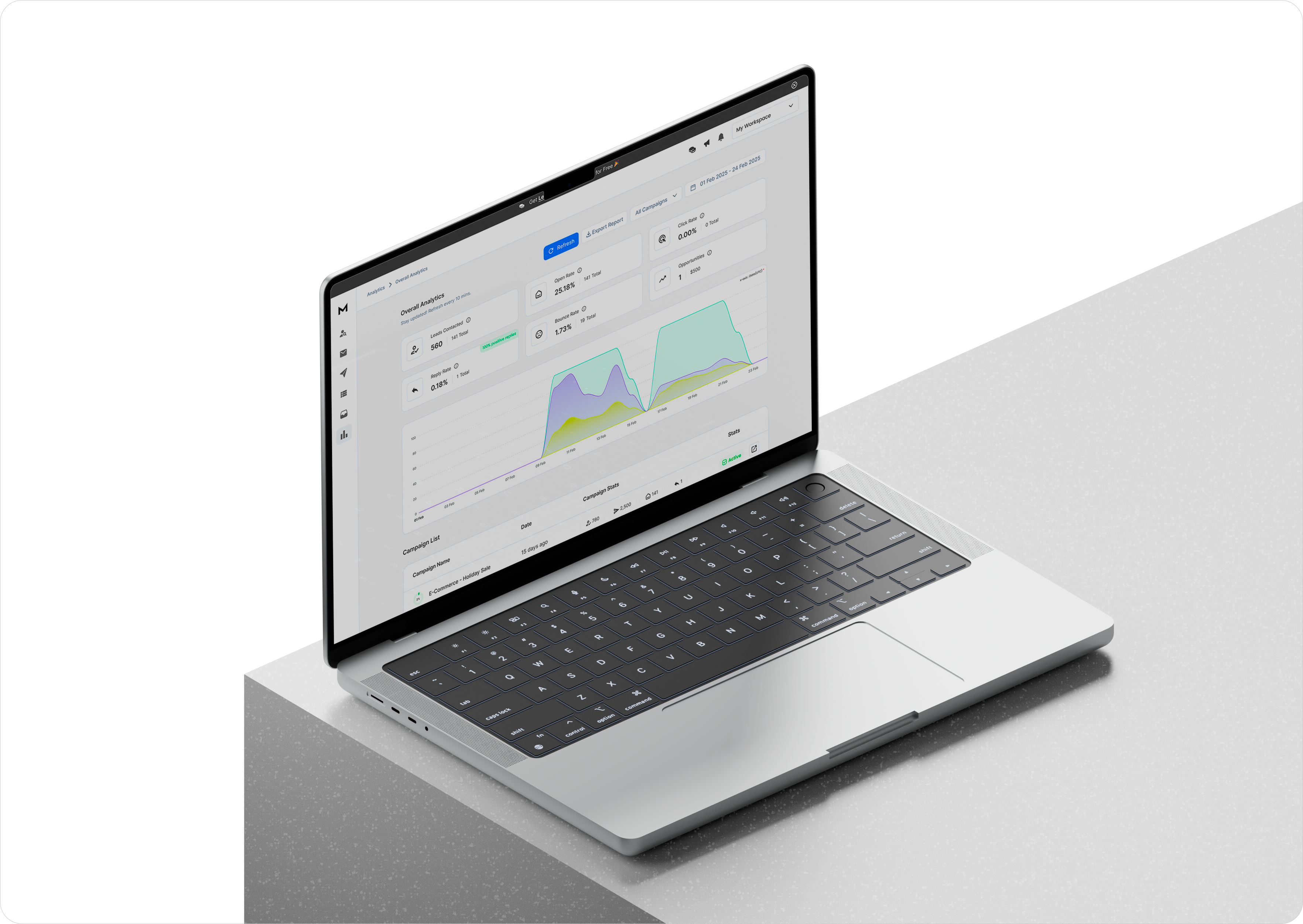 Dashboard Design for Email Marketing Platform - Reachinbox branding dashboard design email dashboard email marketing email send