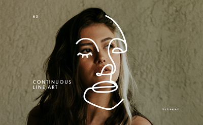 Free Download 6 Continuous Line Face Hand Drawn Illustration abstract branding design illustration line line art trendy