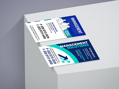 Business card design for Australia based management company branding card corporate creative design graphic design illustration logo typography vector