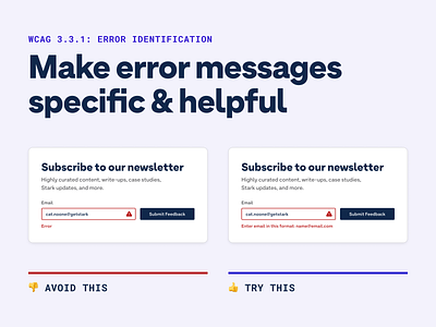 💡 Accessibility Pro-Tip: Make error messages specific & helpful a11y accessibility tips ui ux