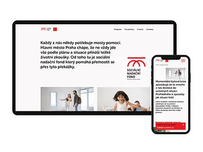 PRAGUE SOCIAL FOUNDATION WEBSITE design desktop logo mobile product product design responsive typography ui ui design uiux ux ux design web website website design