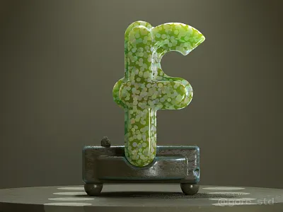Diverse Letter F 3d 3d artist 3d lettering 3d type 3dfont 3dtype art direction c4d digital art diverse dotted type experimental type goodtype gore std redshift 3d render rounded type type typedesign typography