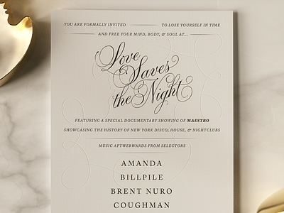 Love Saves the Night 3d invitation stationery