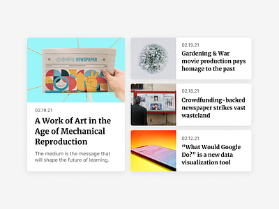 DailyUI #94 : News dailyui design ui