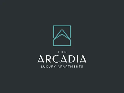 Apartment Complex Logo abstract apartment buidling home house logo minimal modern mountain