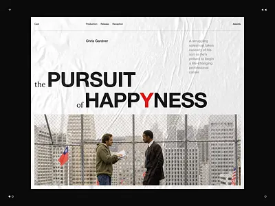 Promo site app b2b frame home page landing landing page minimal promo responsive site the pursuit of happyness typographic ui ux web web design website