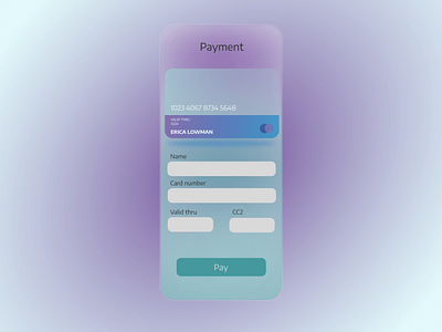 Daily UI #002 app card daily ui dailyui design mobile mobile app pay payment ui