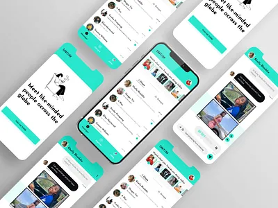 A mobile Chat App 100dailyui branding chat chatapp chatscreen dailyui design ghana homepage illustration minimal mobile onboarding ui