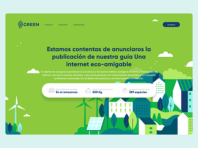 Eco web - UI best color colores colors design diseñográfico diseñoweb graphic design green illustration inspiration interface logo mejoresdiseños top ui ux web webapp webdesign