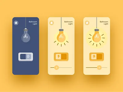 Smart Light Switch app design dailyui design challenge figma graphic light switch lightbulb off button on button on off switch power button power switch smart tech ui challenge ui design ux challenge ux design