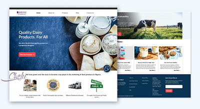 Dairy Company Website redesign figma product design ui design ux design web design