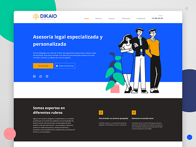 Web Dikaio Asesores Legales - UI best colores colors designweb diseño diseñográfico diseñoweb graphic design inspiración inspiration lima logo perú ui uiapp uibranding uimovil uiux uiweb web