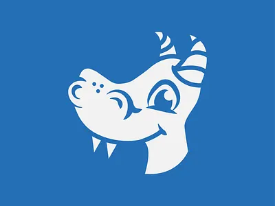 Elementary School Mascot blue brand branding dragon elementary fun illustration kids logo mascot playful school white