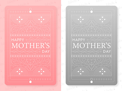 Happy Mother's Day design graphic graphic design grey happy happy mothers day illustration labels line line art mother mother day motion design pink vector