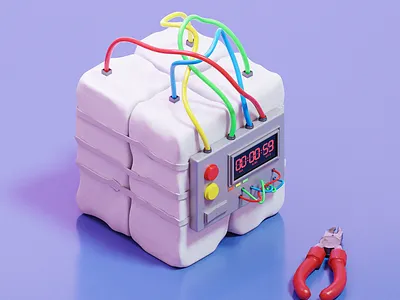 Bomb Diffuse! 3d 3d render 3dillustration blender bomb diffuse emilioriosdesigns lowpoly poly