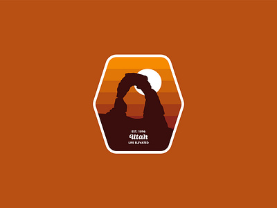 Utah arches branding design illustration logo logos minimal minimalist national park national parks nps parks sticker stickers utah zion