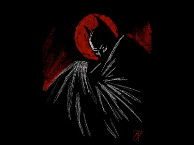 The Batman - Digital Painting in Batman Animated Series Style artwork digital painting illustration sketch superhero
