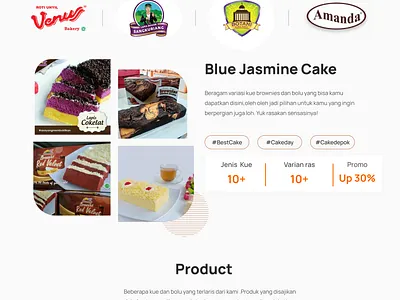 Landingpage Cake Favor cake design illustration landing page landingpage logo