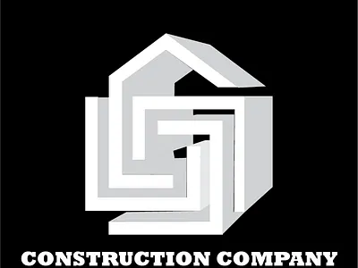 CC logo black n white logo construction company logo real estate vetore