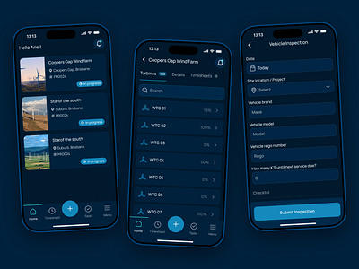 Wind Turbine Construction Management App UX/UI Design app app design audit turbine ux windmill