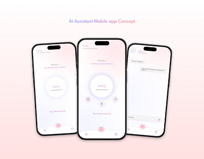 Ai Assistant app UI concept 3d animation app ui design designer figma graphic design mobile app ui ui design uiux ux design