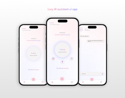 Ai Assistant app UI concept 3d animation app ui design designer figma graphic design mobile app ui ui design uiux ux design