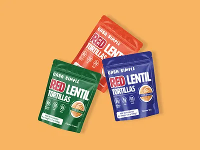 Red Lentil Tortillas Pouch Packaging Design brand identity branding discover food packaging graphic design illustration landing page packaging packaging design pouch design pouch packaging product packaging sachet typography ui ux web webdesign website website design