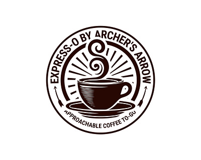 Vintage Coffee Emblem with Arrow cozy