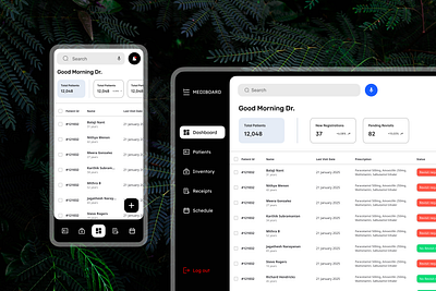 Responsive Dashboard UI Design app design branding dashboard app dashboard ui medical dashboard mobile dashboard mockup modern ui responsive dashboard responsive design saas design software design ui ux ui ux design