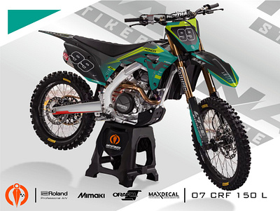 dekal crf 150 l tosca fullbody branding decal design graphic design illustration