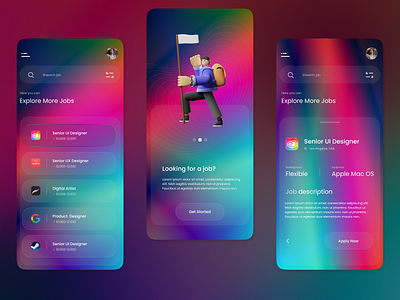 Job IOS Application appdesign ios mobile app ui uiux app clean ui ux design ux