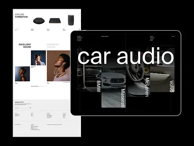 Bowers & Wilkins Design audio system black bmw bowers car audio clean design minimal minimalism shot ui ux white wilkins