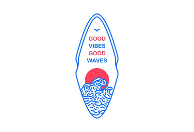 Good Vibes Good Waves 1 T-Shirt apparel beach great waves holiday japanese kanagawa monoline national park nature ocean outdoor outline sea summer surfboard surfing tattoo tshirt vacation