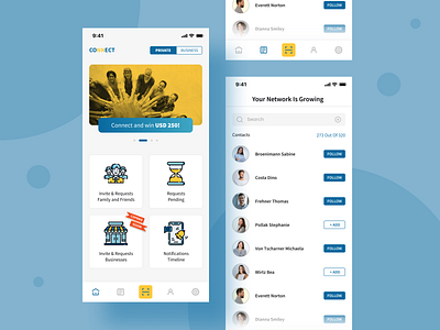 Business contacts mobile app. business contacts mobile app uiux