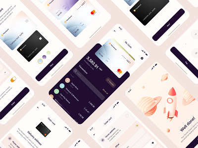 Planetbank Concept App app design bank account bank app bank card banking banking app credit card finance app finances financial financial app fintech ios money management money transfer netguru product design transactions ui