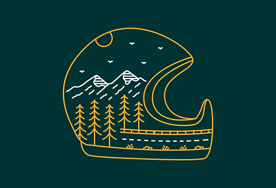 Ride & Wild 3 T-Shirt apparel bike biker exhaust garage helmet monoline motogp motorbike motorcycle mountain national park nature outdoors outline race sport tattoo tshirt