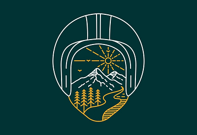 Ride & Wild 2 T-Shirt adventure apparel bike biker camping exhaust helmet jorney monoline motorbike motorcycle mountain national park nature outline sports tattoo travel tshirt