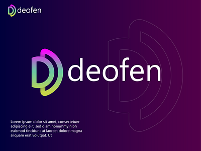 deofen, d letter modern monogram logo design 3d a b c d e f g h i j k l m brand development brand identity branding colorful logo dletter logo dlogo gradient logo illustration logo logo design modern logo n po p q r s t u v w x y z