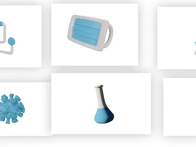 Medical icons 3d blender