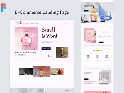 E-Commerce Landing Page branding e commerce landingpage perfume typography ui design uiux