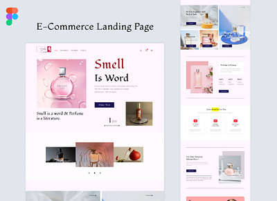 E-Commerce Landing Page branding e commerce landingpage perfume typography ui design uiux