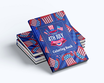 4Th July Coloring Book 3d 4th july coloring book activity book animation bookcover branding cover design design graphic design logo motion graphics ui